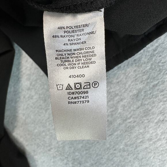 Ann Taylor Petite Dress Pants WMNS SZ 2P Black Office Suit Corporate Mid Rise - Picture 5 of 9